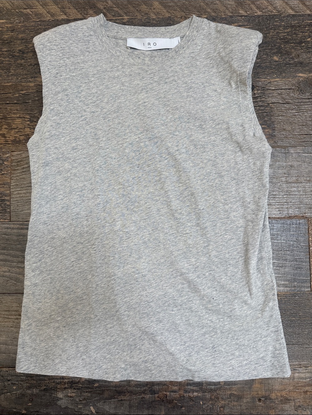 IRO Light Grey Sleeveless Crew Neck Tank Top